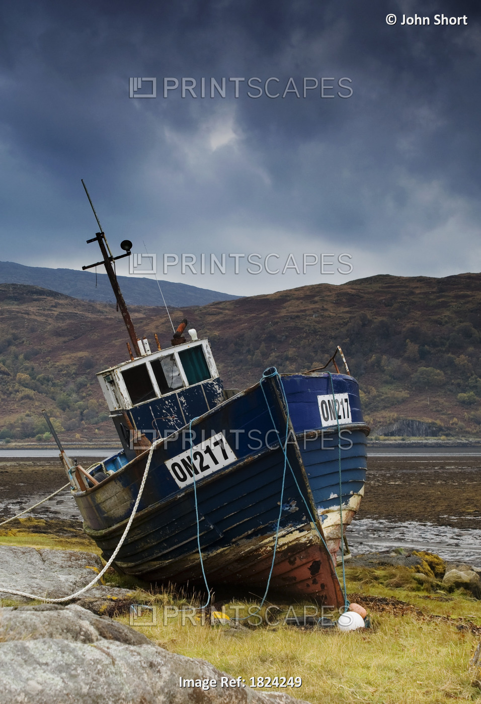 Shipwrecked Boat In Loch Sunart, Scotland